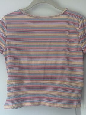 Rue21 Pastel Striped Ribbed Tee
